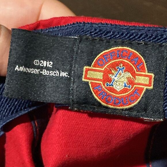 Budweiser King of Beers Red White Blue Baseball Cap Hat Size M/L - Picture 7 of 8